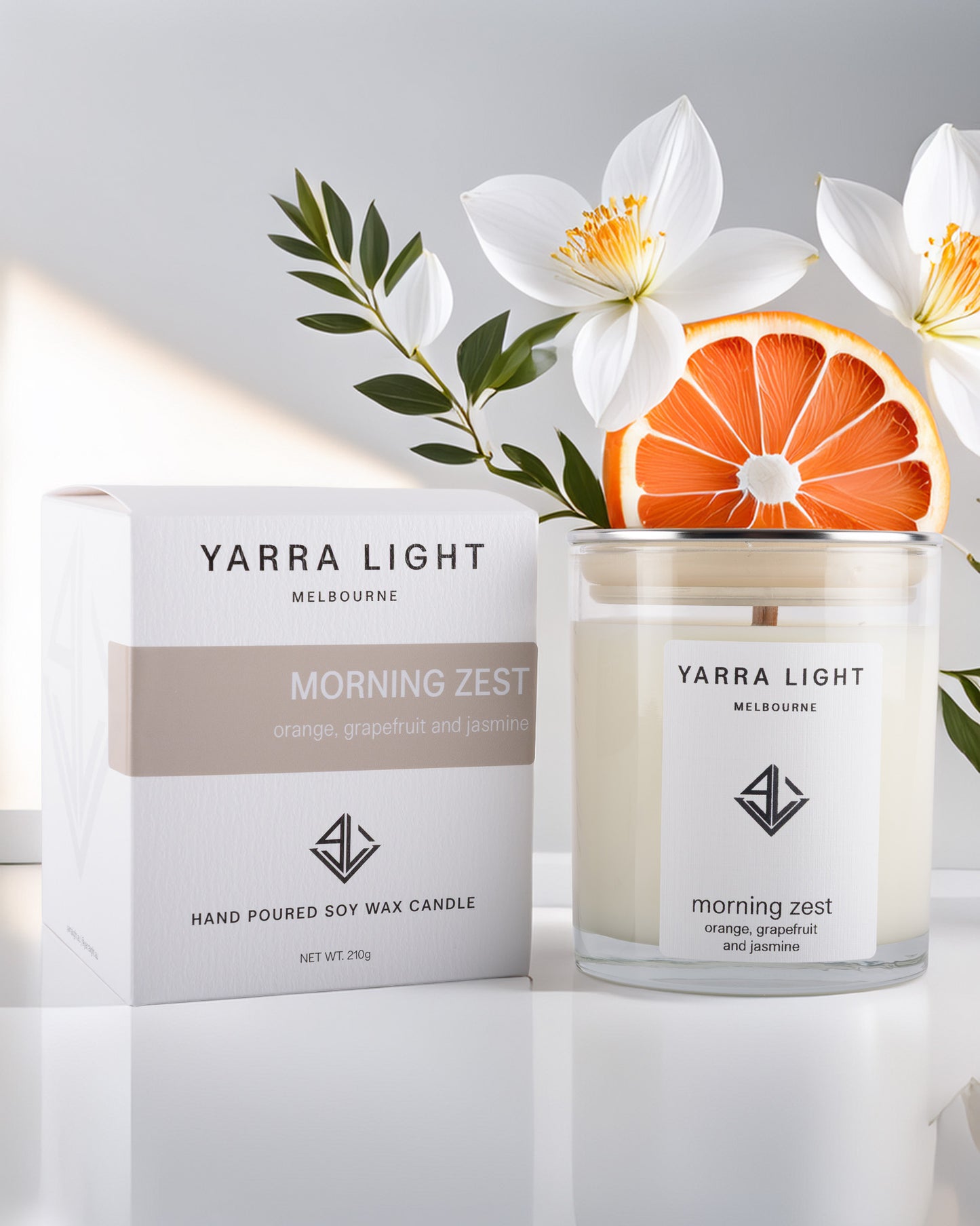Morning Zest | Orange & Grapefruit & Jasmine Scented Candle