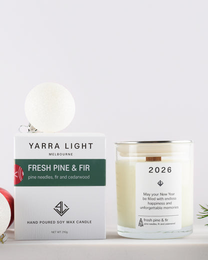 Yarra Light soy wax scented candle with packaging on a white background