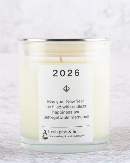 Yarra Light scented soy wax candle with a label reading '2026' on a light background