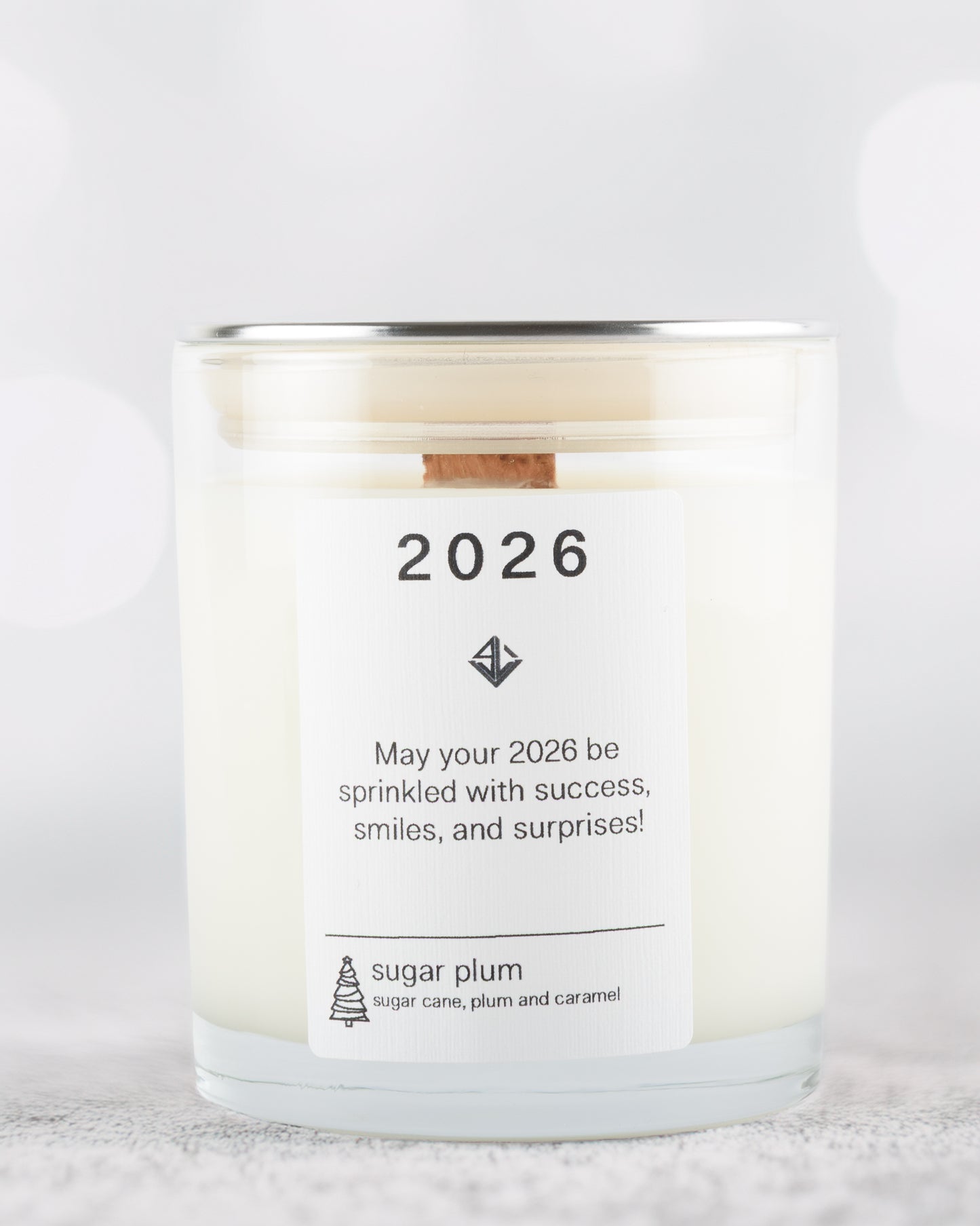 Yarra Light soy wax candle with a label reading '2026' and motivational text on a white background