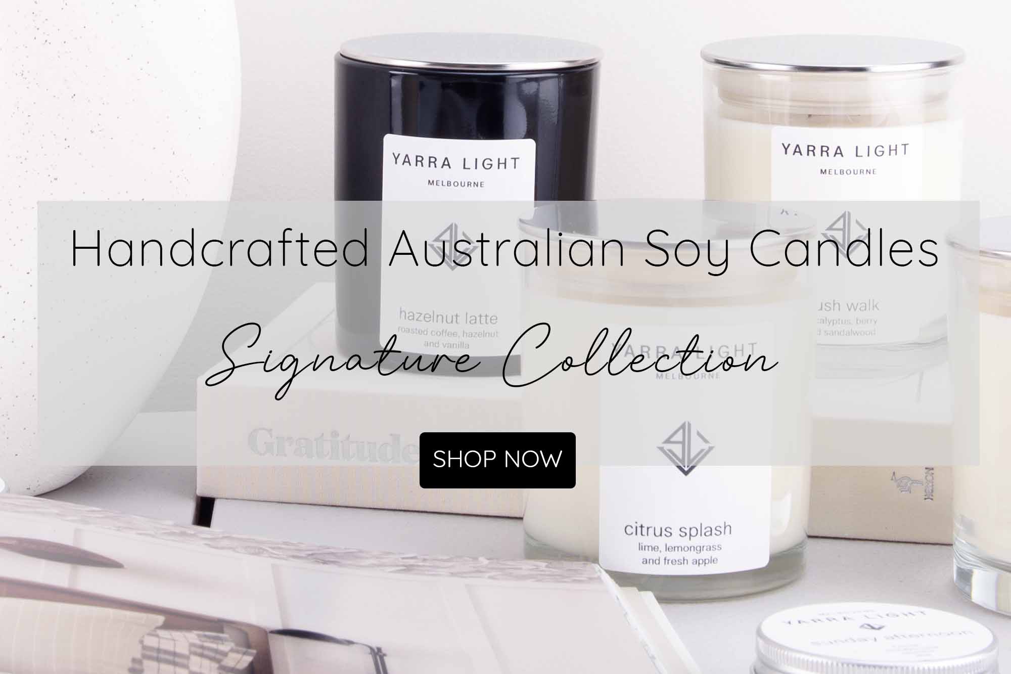 Handcrafted Australian Soy Candles | Signature Collection Banner