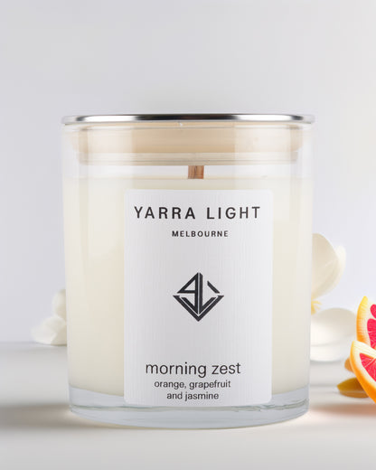 Morning Zest | Orange & Grapefruit & Jasmine Scented Candle