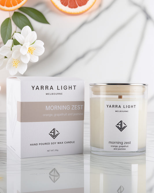Morning Zest | Orange & Grapefruit & Jasmine Scented Candle
